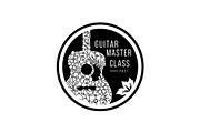 Guitar & Flower Logo, a Branding & Logo Template by Atlantis X Nurman Arbai (Thumbnail 1 of 2)