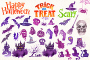HALLOWEEN WATERCOLOR CLIPART, an Illustration by Art & Things (Thumbnail 4 of 4)