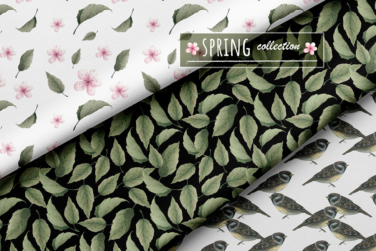 SPRING CHERRY BLOSSOM SET, a Decorative Illustration by YULIYA MART DESIGN (Photo 5 of 10)