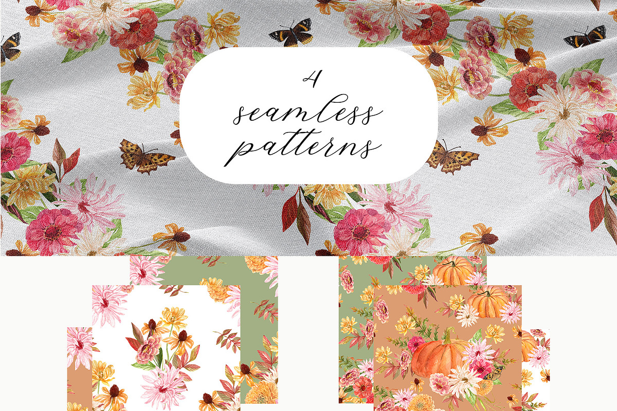 Early Fall Floral Pumpkin Watercolor, a Seasonal Illustration by Catch the Dream Art (Photo 11 of 13)