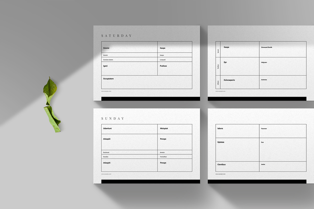 Weekly Planner Landscape Template, a Brochure Template by PrintIdea (Photo 2 of 4)