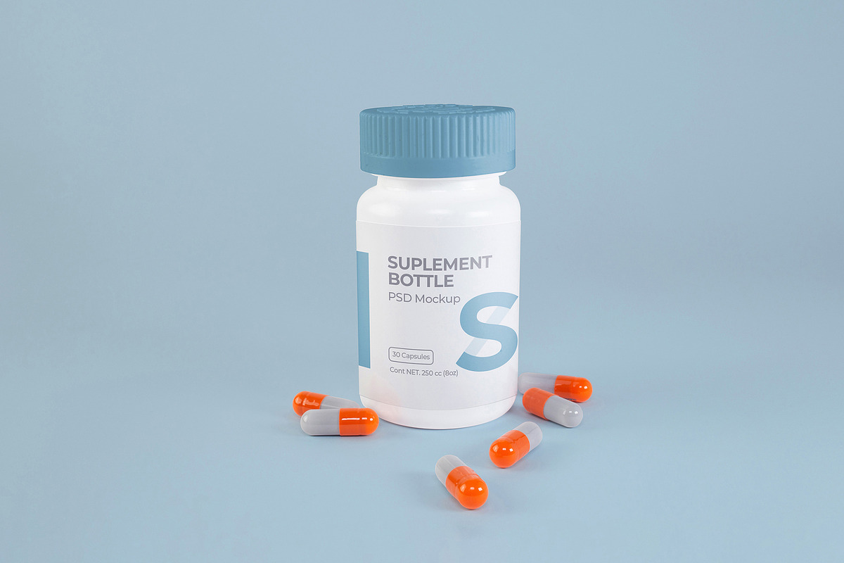 Pills Bottle Mockup, a Packaging Mockup by Graphicboom (Photo 3 of 4)