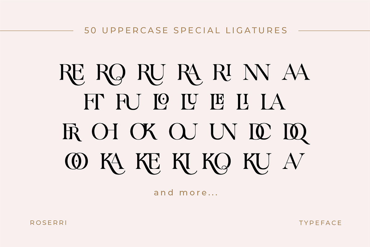 Roserri - Modern Ligature Serif, a Serif Font by Vesvocrea (Photo 9 of 15)