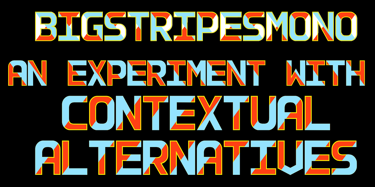 BigStripesMono, a Sans Serif Font by Ingrimayne Type (Photo 1 of 7)
