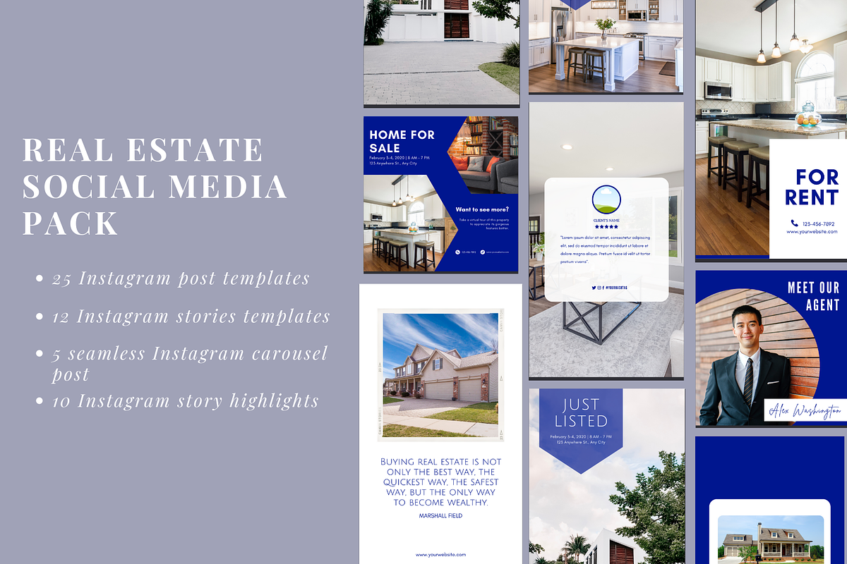Real Estate Social Media Pack, a Social Media Template by Joricreatives (Photo 1 of 4)