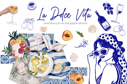 La Dolce Vita. Hand draw art., an Object Graphic by ma_i_vi