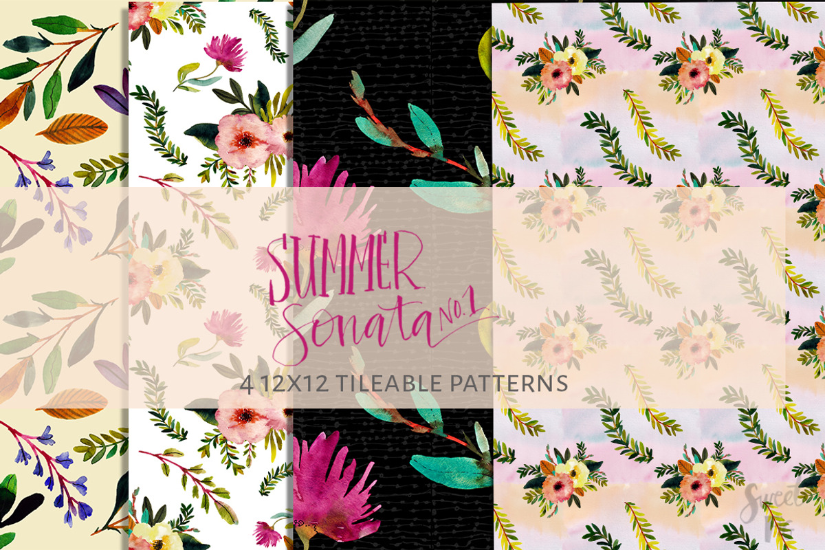 Hand Painted Summer Flowers, an Illustration by Sweet Fig (Photo 4 of 4)