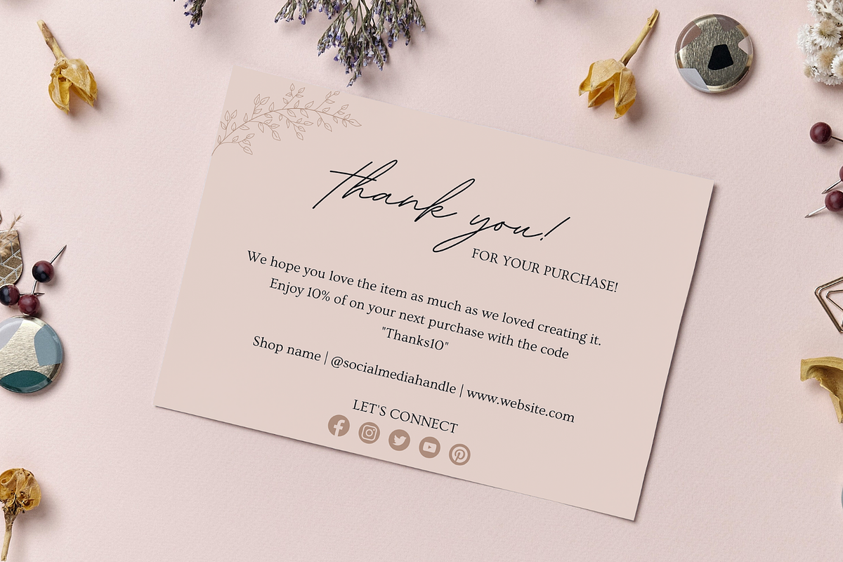 Thank You Card Canva, a Card Template by Visual Designs (Photo 1 of 2)
