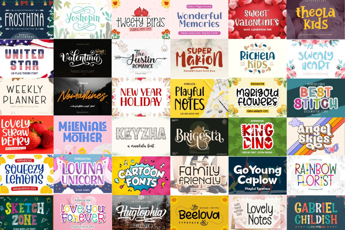 Font Bundle - 11,000 bundle font, a Script Font by Milladale (Photo 4 of 4)
