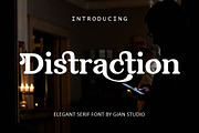 Distraction, a Serif Font by studiobasic (Thumbnail 1 of 9)