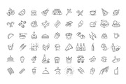 Food Courts Icons Set, an Outline Icon by Tettygreen (Thumbnail 2 of 3)