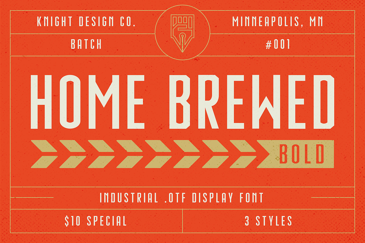 Home Brewed Bold - Industrial Font
