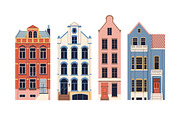 English houses set. UK architecture, an Illustration by Good Studio (Thumbnail 3 of 7)