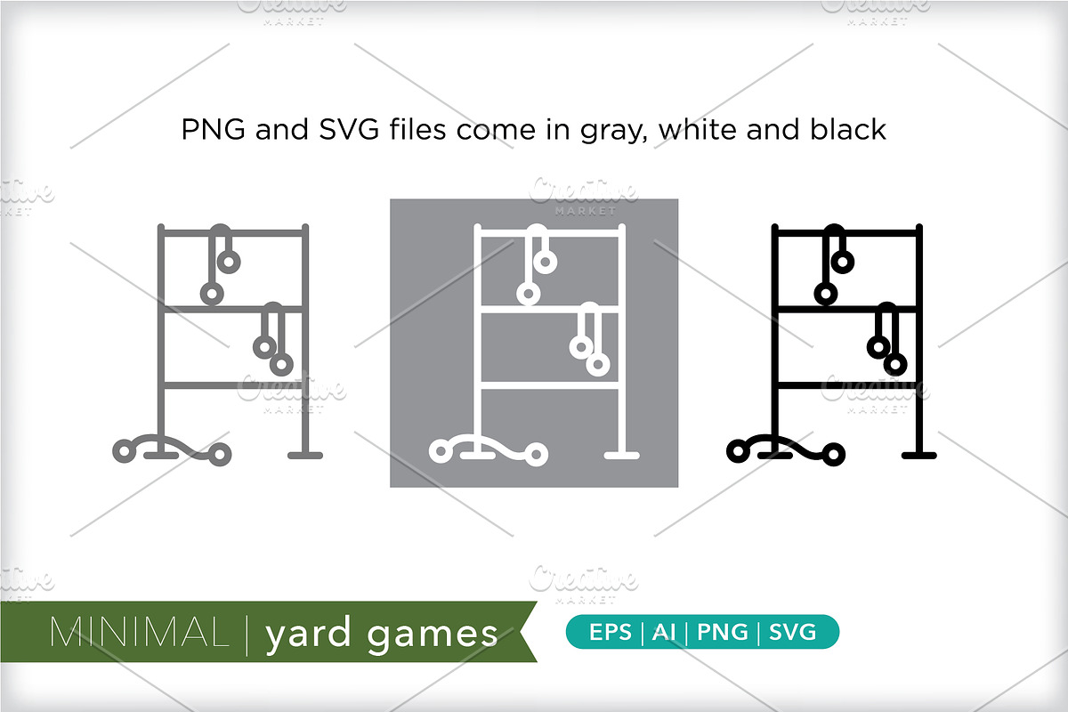 Minimal yard game icons, an Outline Icon by Picture Window (Photo 2 of 5)