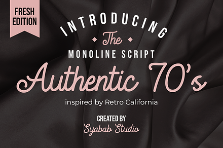 The Authentic 70's - monoline script