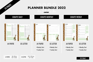 Giraffe Life Planner 2022