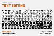 Text editing icons (Solid), a Solid Icon by Totto House (Thumbnail 2 of 3)