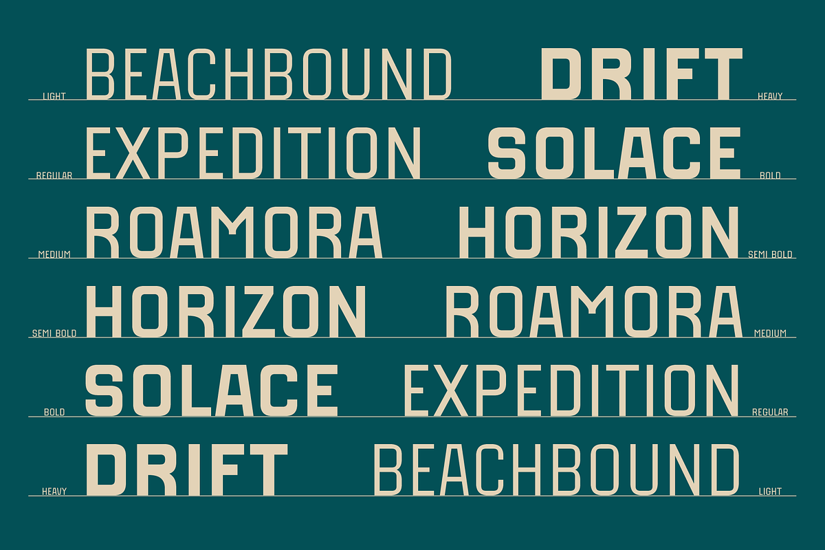 SFC Rimowa Family, a Sans Serif Font by Skilline Supply Co. (Photo 2 of 8)