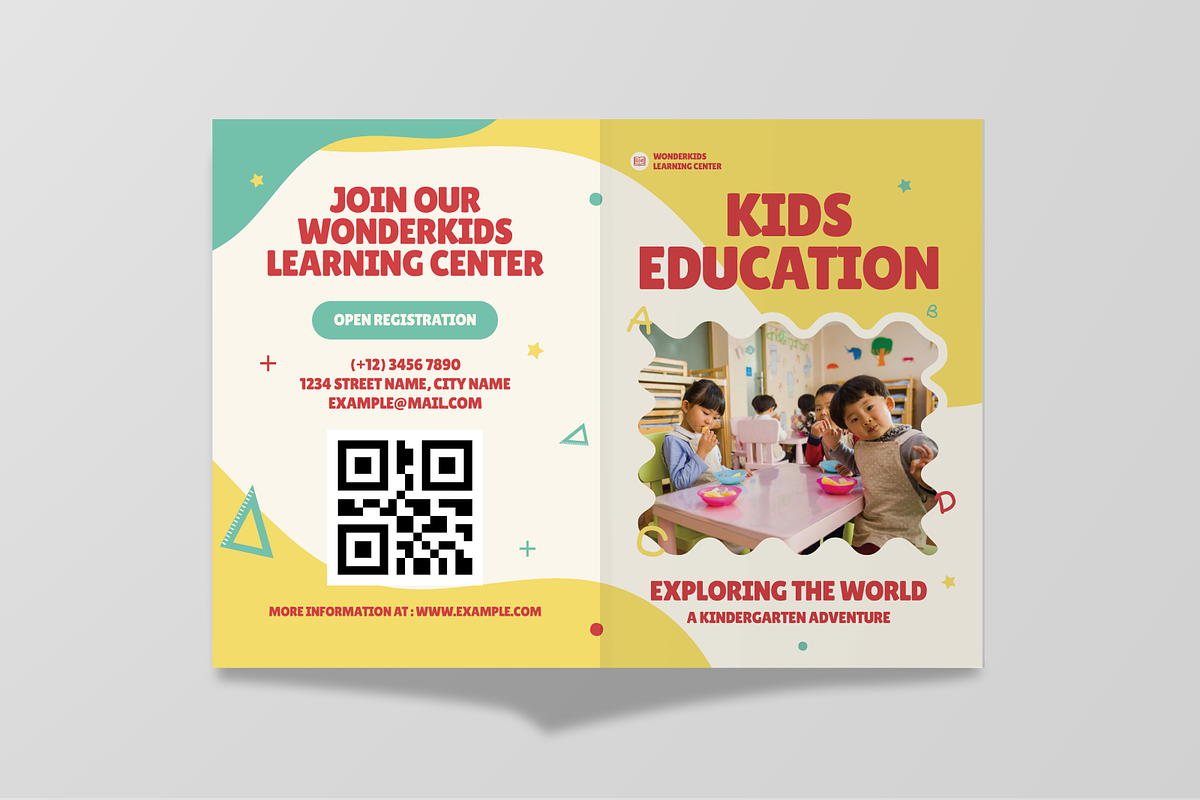 Kids Education Bifold Brochure, a Brochure Template by Annora Studio (Photo 3 of 6)