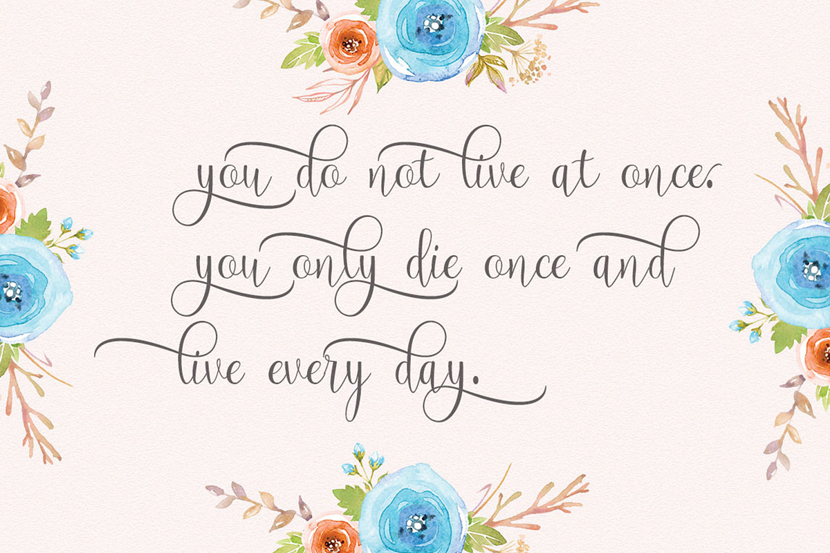 Magnolia, a Script Font by PollemSt (Photo 2 of 8)