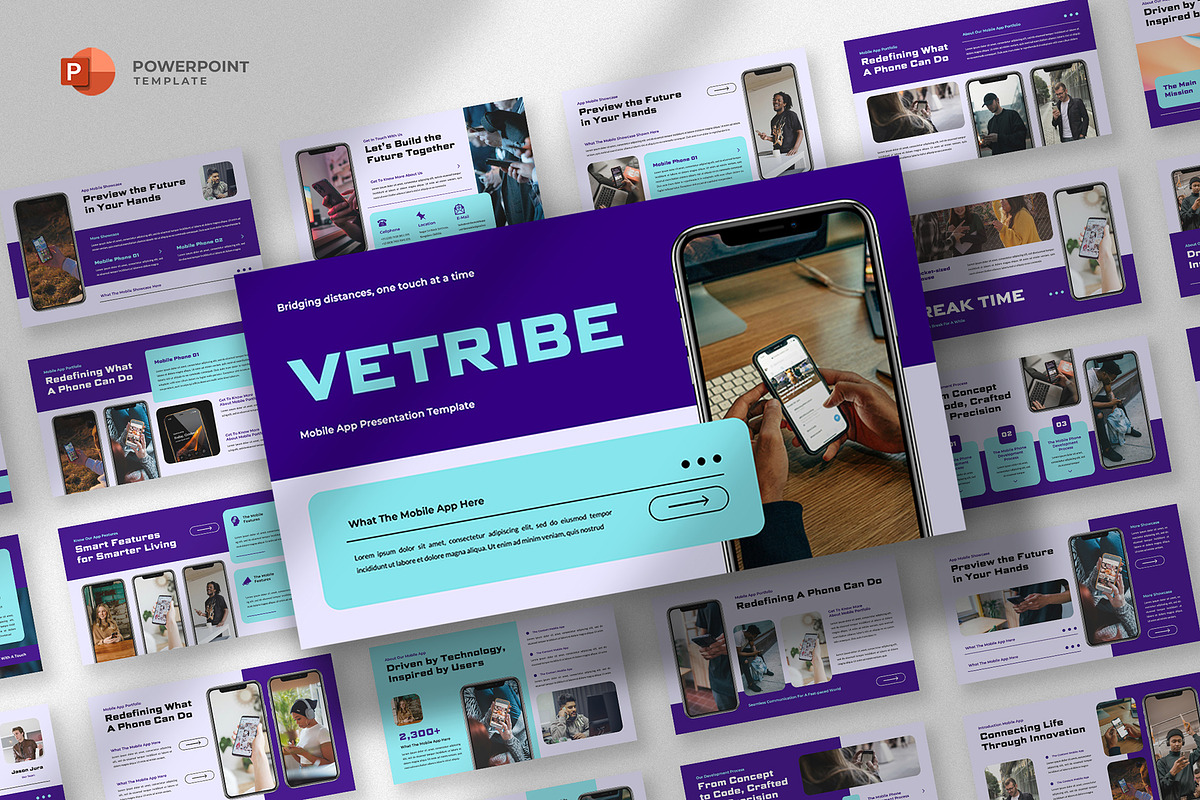 Mobile App Powerpoint Template, a Presentation Template by fluffstudio (Photo 1 of 4)