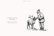 Vintage Christmas Drawings, a Seasonal Illustration by PeDe Designs (Thumbnail 6 of 12)