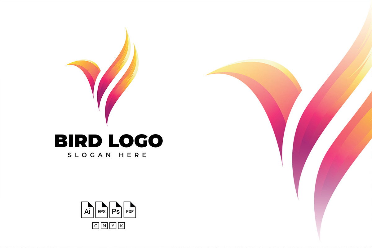 Gradient Bird Logo Design Template, a Branding & Logo Template by Artlogs x Modaldesain (Photo 1 of 2)