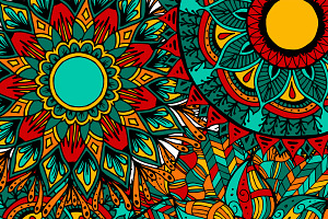 Boho Flowers - Mandala Patterns