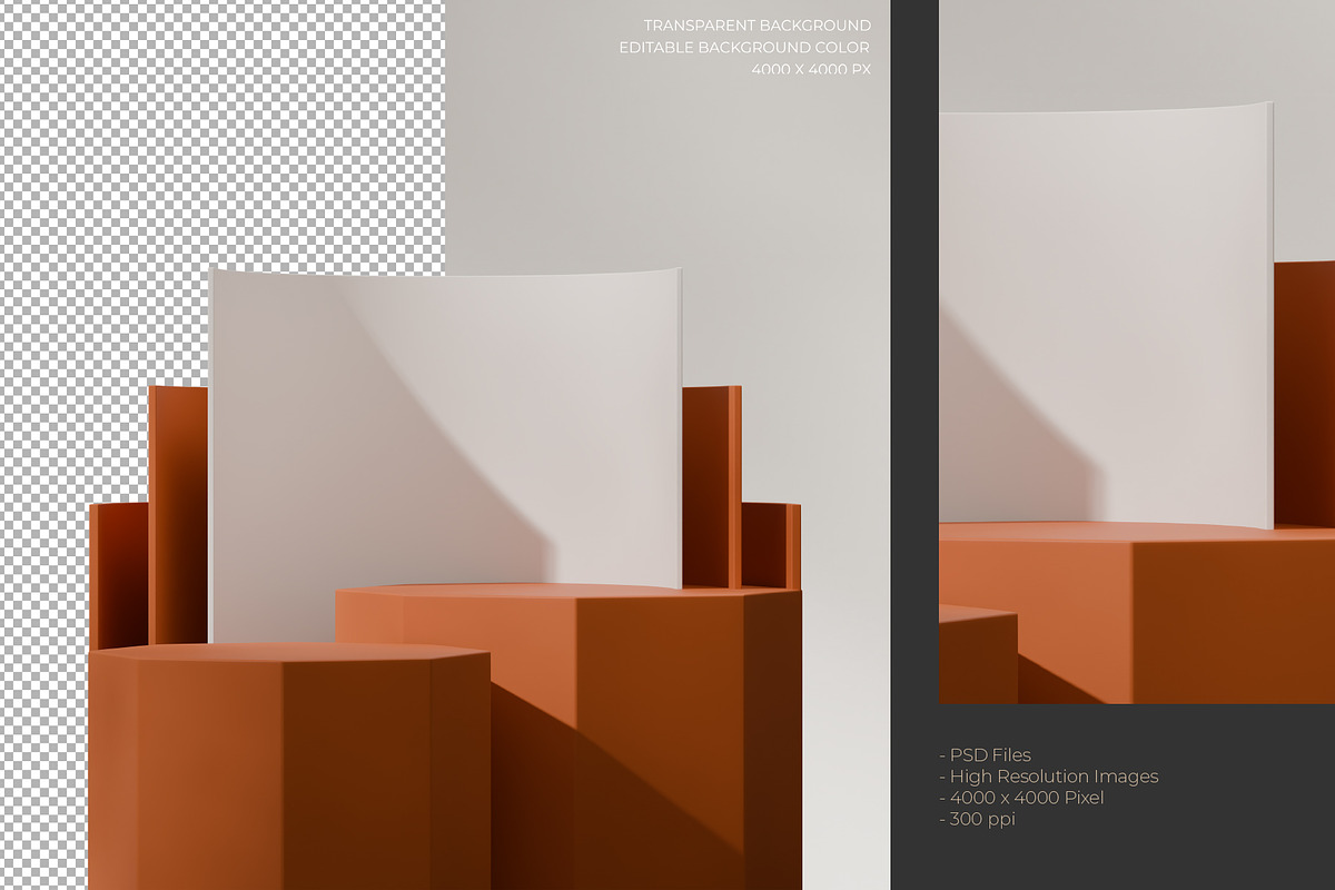 5 Podium with Transparent Background, a Background Graphic by faustudio (Photo 3 of 7)