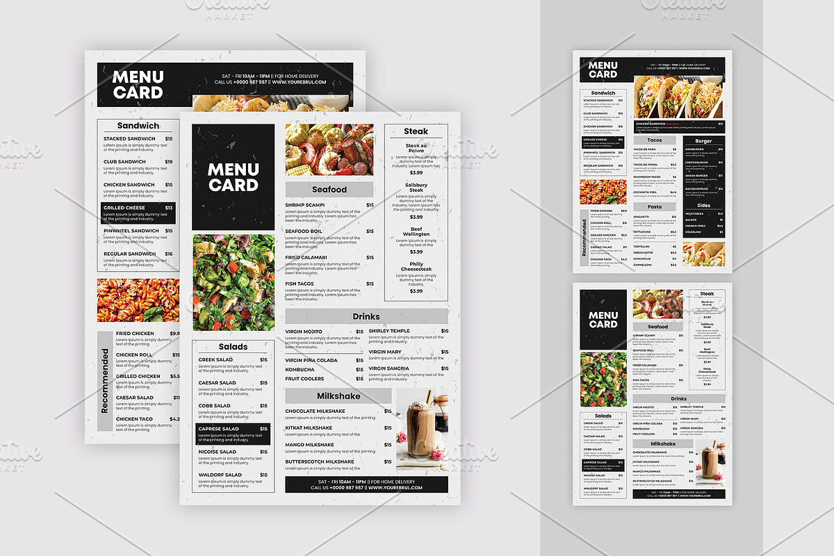 Modern Food Menu template, a Flyer Template by Stock_Design (Photo 1 of 3)
