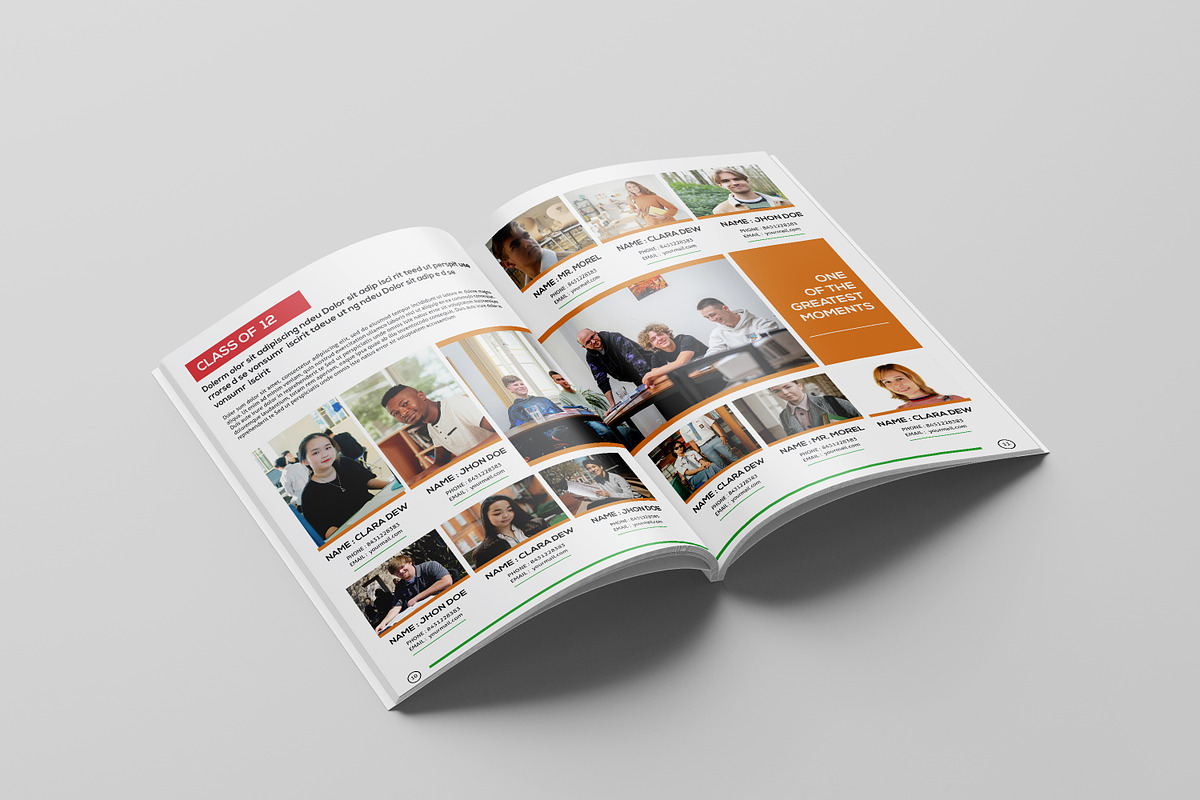 School Yearbook Template, a Brochure Template by Template Shop (Photo 5 of 10)