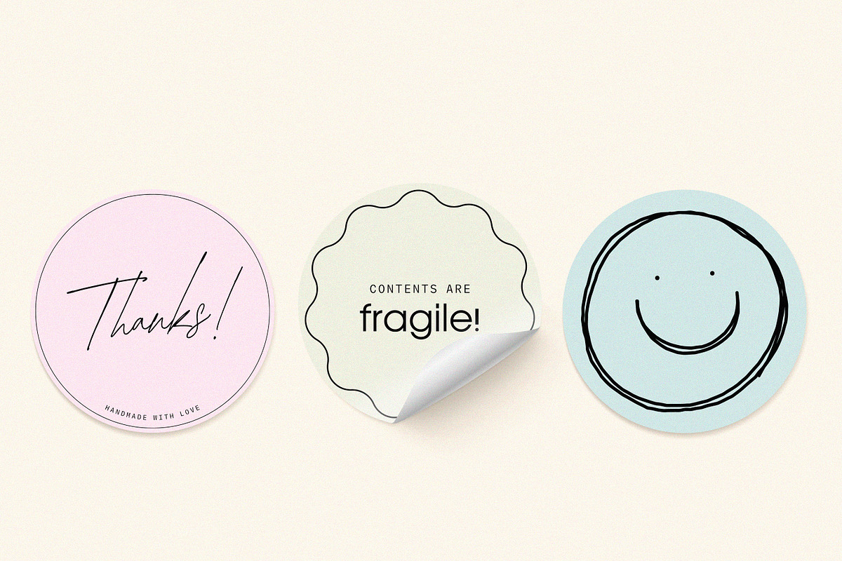 Packaging Stickers Template, a Marketing Template by denofdreamers (Photo 4 of 6)