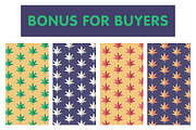 Marijuana Patterns (+ Bonus!), a Pattern Graphic by Chau (Thumbnail 3 of 5)