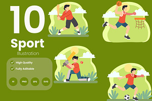 Sport Illustration Pack, an Illustration by baii09