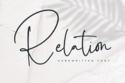 Relation - Script Handwrittem Font, a Script Font by alphArtype (Thumbnail 1 of 7)