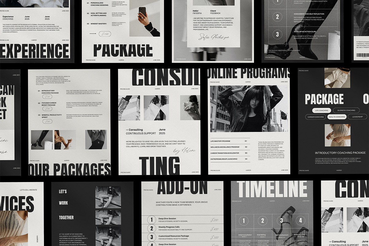 HARPER Services & Pricing Guide, a Marketing Template by Amaré Creative (Photo 6 of 9)