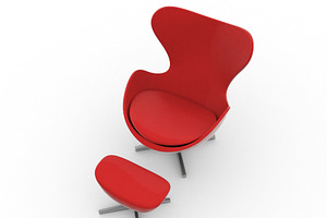 Modern Lounge Chair With Table