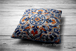 Spanish Azulejo Pattern Tile V2