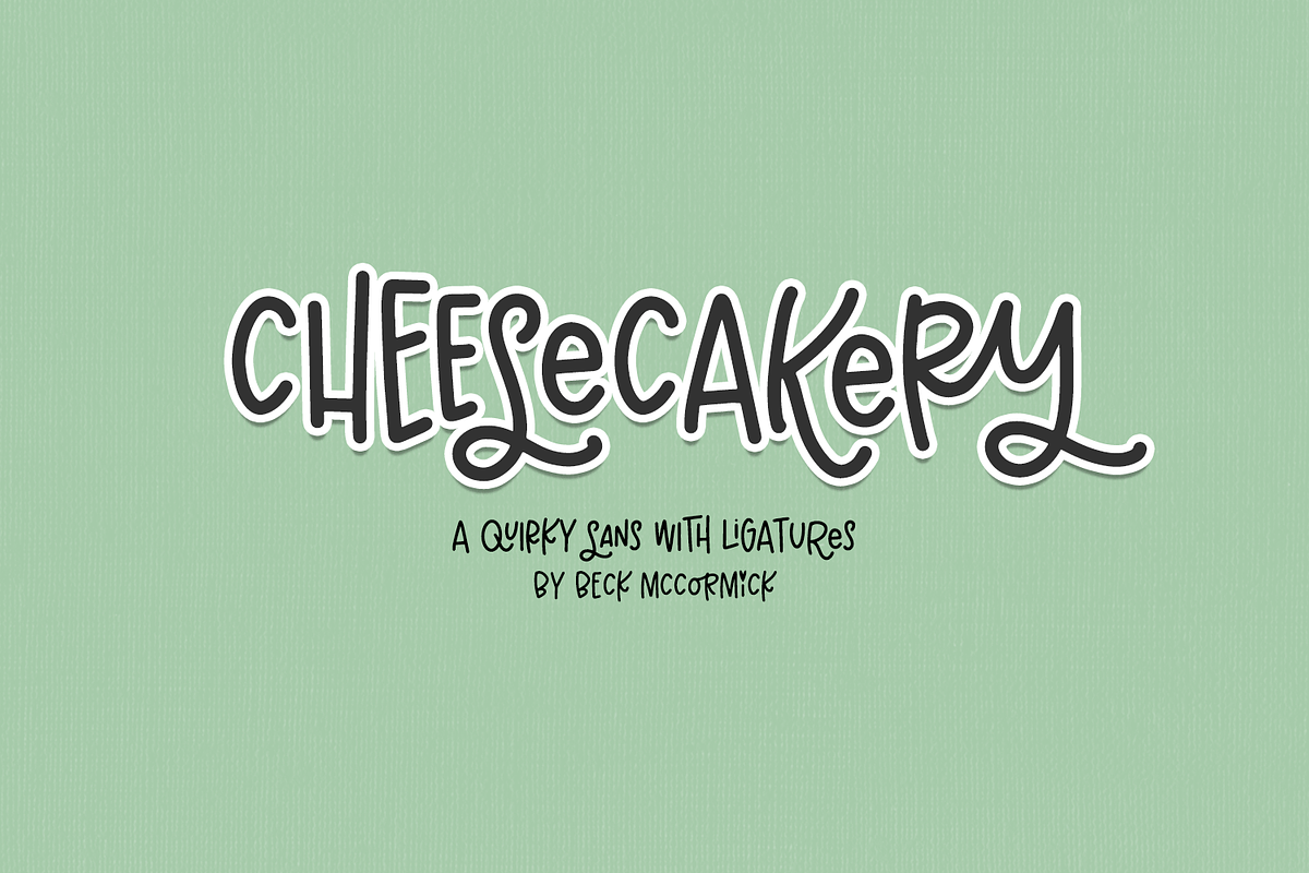 Cheesecakery Sans, a Handwritten Font by Beck McCormick (Photo 1 of 10)