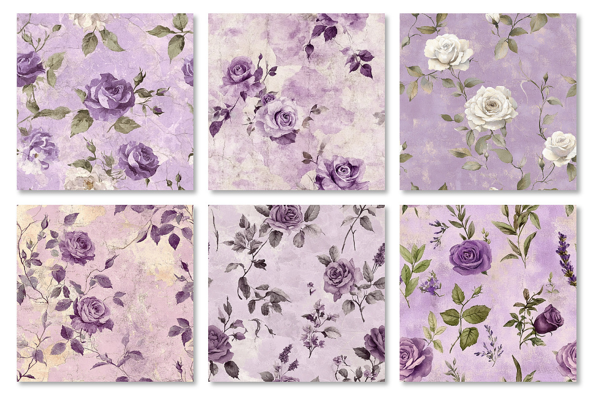 Purple Shabby Chic Digital Paper, a Texture Graphic by Dream Creation (Photo 5 of 7)