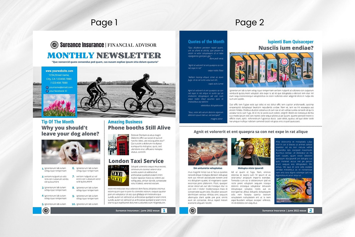Canva newsletter template for business preview 7