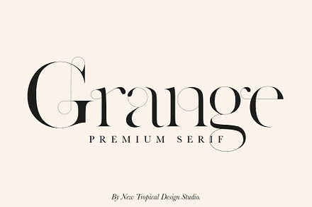 Grange - Premium Serif Font, a Serif Font by Tropical Type