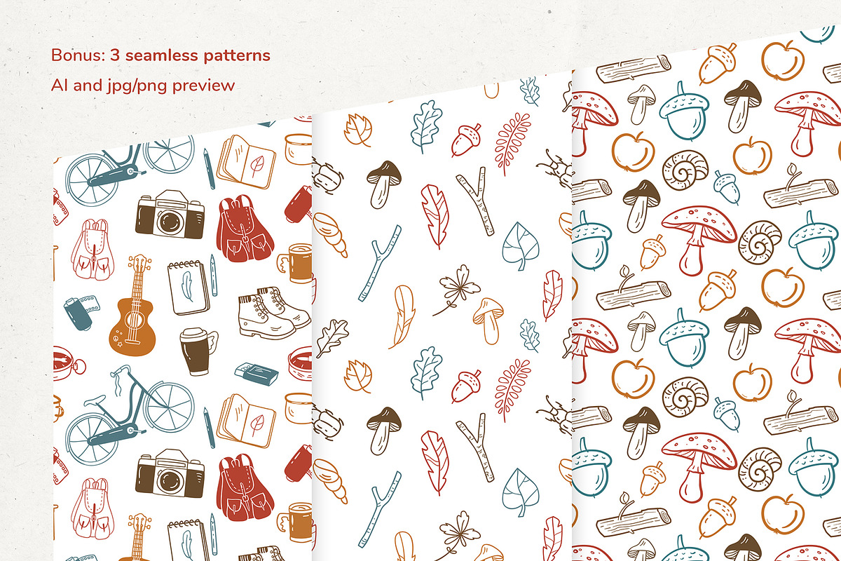 Autumn cozy elements and patterns, a Graphic by dlinnaya (Photo 5 of 6)