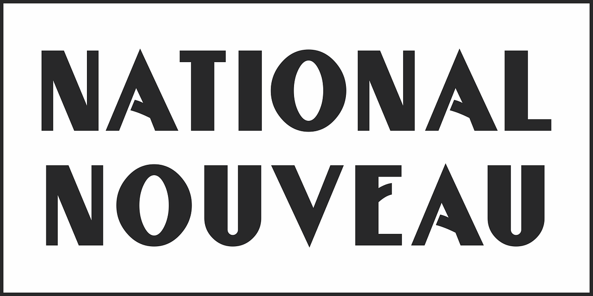 National Nouveau JNL, a Font by Jeff Levine Fonts (Photo 2 of 5)