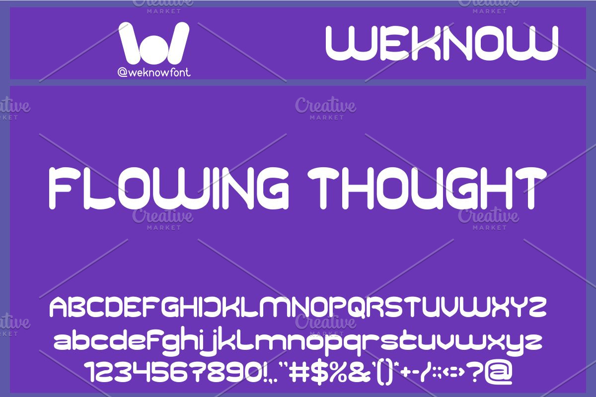 Flowing Thought font, a Sans Serif Font by weknow (Photo 1 of 8)