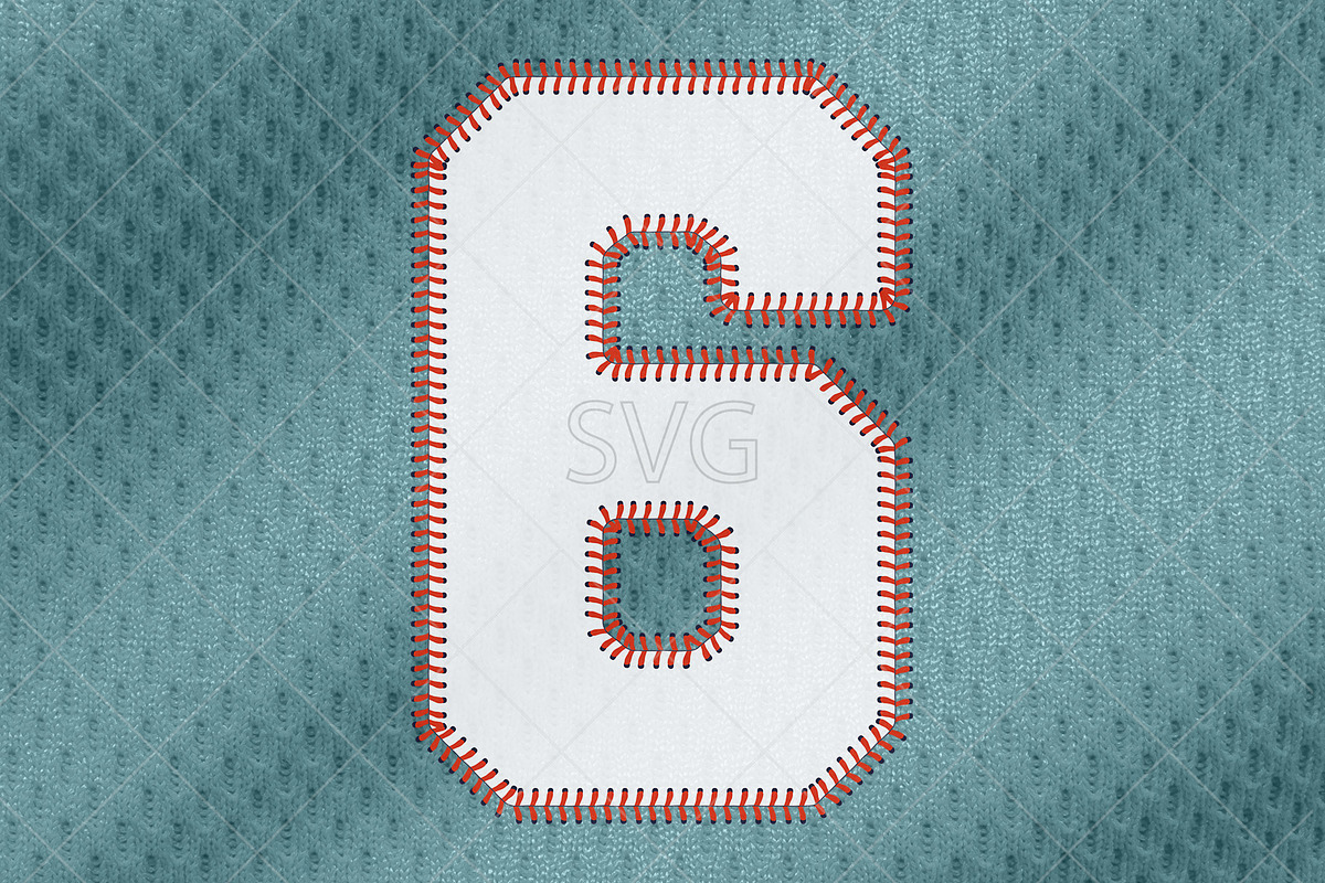 Baseball Numbers Font. SVG, PNG, an Object Graphic by MockupsBox (Photo 8 of 11)
