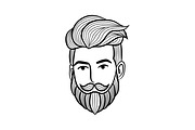 Barbershop logo elements, a Work Illustration by El Design (Thumbnail 2 of 3)