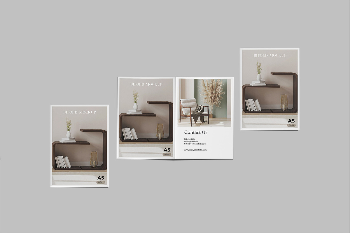 A5 Bifold Brochure Mockup, a Brochure Template by rizalamora (Photo 8 of 11)