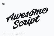 Awesome Script; Modern Script Font, a Script Font by Eko Bimantara (Thumbnail 1 of 7)