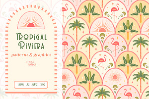 Tropical Riviera Patterns & Graphics, a Pattern Graphic by Olya Haifisch